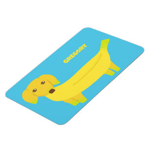 Cute Banana Dog Personalized Magneet