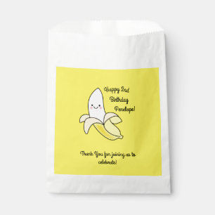 Cute Banana Kids Birthday Kawaii Bedankzakje