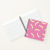 Cute Banana Pattern Spiral Notebook Pink Yellow Notitieboek (Binnen)