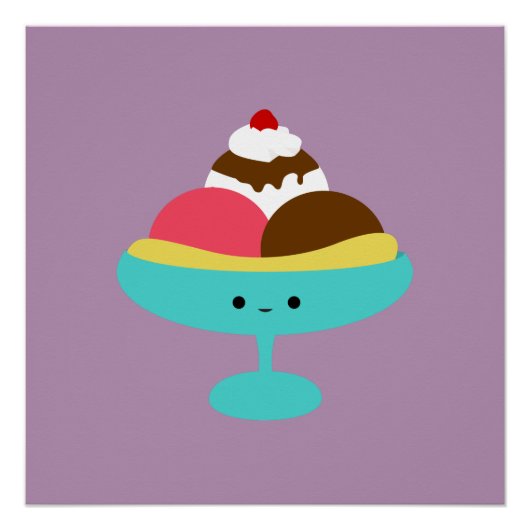Cute Banana Split Perfect Poster (Voorkant)