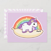 Cute Banana Unicorn Briefkaart (Voorkant / Achterkant)