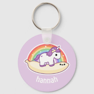 Cute Banana Unicorn Sleutelhanger