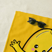 Cute Bananas nom personnalisé serviette de plage (En situation)