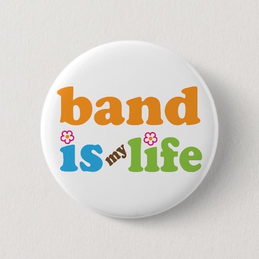 Cute Band is mijn levensontwerp Ronde Button 5,7 Cm (Voorkant)