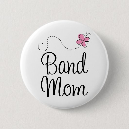 Cute Band Mam Gift Ronde Button 5,7 Cm (Voorkant)