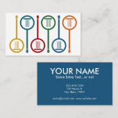 Cute Banjo Cartes de visite (Devant / Derrière)