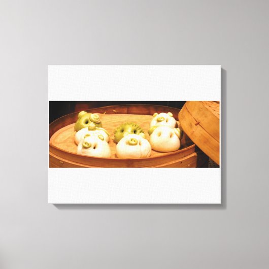 Cute bao buns canvas afdruk (Voorkant)