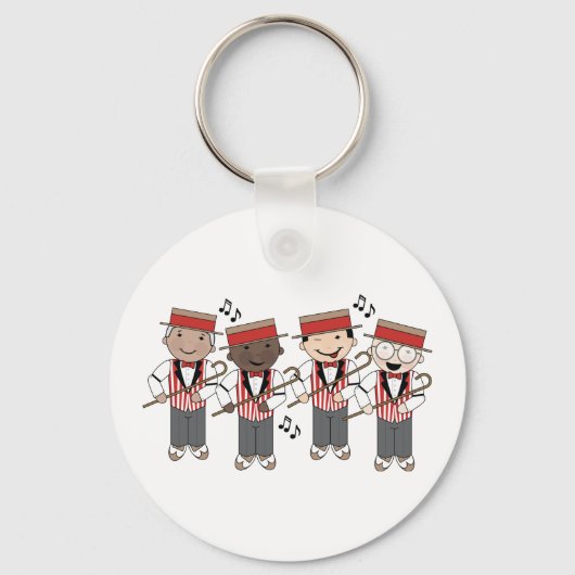Cute Barbershop Quartet Gift Sleutelhanger (Voorkant)
