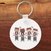 Cute Barbershop Quartet Gift Sleutelhanger (Voorkant)