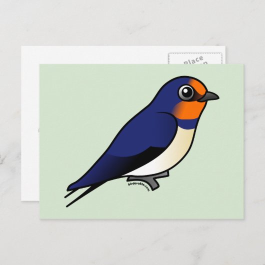 Cute Barn Swallow Briefkaart (Voorkant / Achterkant)