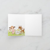 Cute Barnyard amis Baby shower Merci (Intérieur)