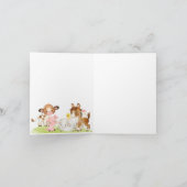 Cute Barnyard amis Baby shower Merci (Intérieur)