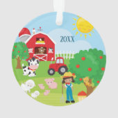 Cute Barnyard Animaux, Farmer Girl Christmas (dos)