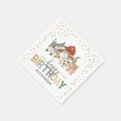 Cute Barnyard Birthday Party Napkins Servet (Hoek)