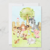 Cute Barnyard Friends Baby shower Invitation (Dos)