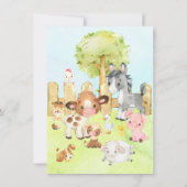 Cute Barnyard Friends Baby shower Invitation (Dos)