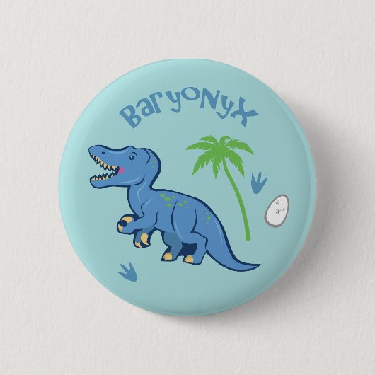 Cute Baryonyx Ronde Button 5,7 Cm (Voorkant)