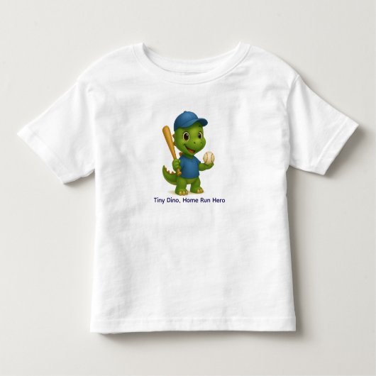 Cute Baseball Dino Shirt for Kids (Voorkant)
