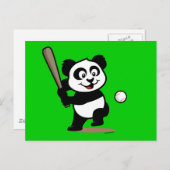 Cute Baseball Panda Briefkaart (Voorkant / Achterkant)