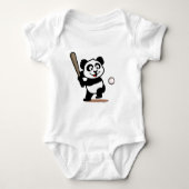 Cute Baseball Panda Romper (Voorkant)