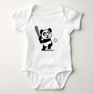 Cute Baseball Panda Romper