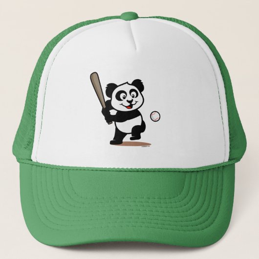 Cute Baseball Panda Trucker Pet (Voorkant)