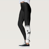 Cute Basenji Dog in zwarte en witte en aangepaste  Leggings (Links)
