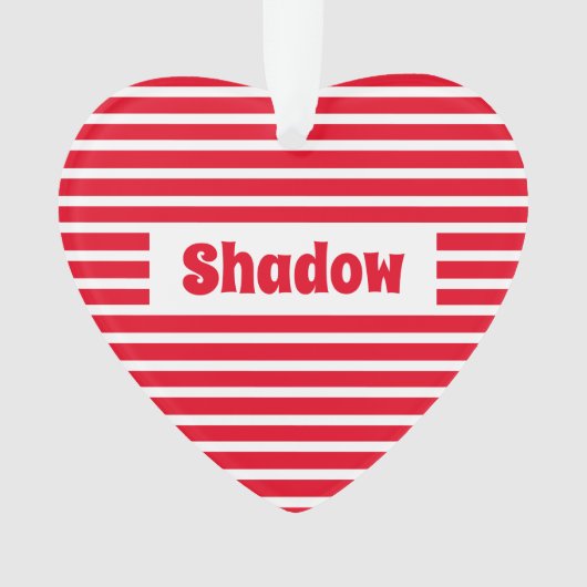 Cute Basic Red and White Stripes Nom personnalisé (devant)