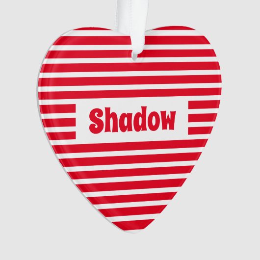 Cute Basic Red and White Stripes Nom personnalisé  (devant)