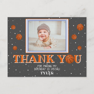 Cute Basketball Balls Chalkboard Foto: Dank u Briefkaart