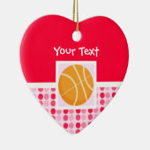 Cute Basketball Keramisch Ornament (Rechts)