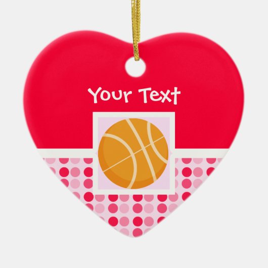 Cute Basketball Keramisch Ornament (Voorkant)