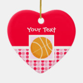 Cute Basketball Keramisch Ornament (Achterkant)