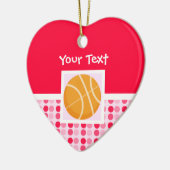 Cute Basketball Keramisch Ornament (Links)