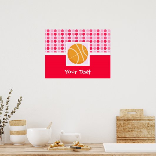 Cute Basketball Poster (Keuken)