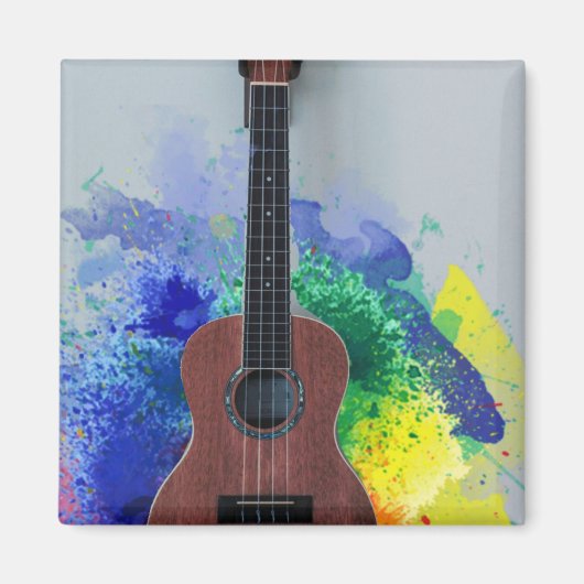 Cute Bass Guitar Magneet (Voorkant)