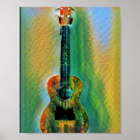 Cute Bass Guitar Poster (Voorkant)