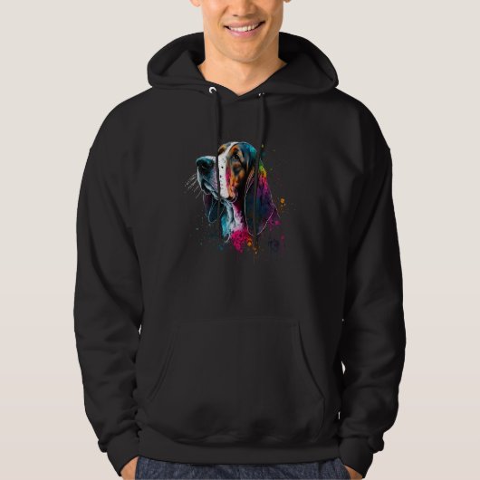 Cute Basset Hound Dog on Basset Hound 2 Hoodie (Voorkant)