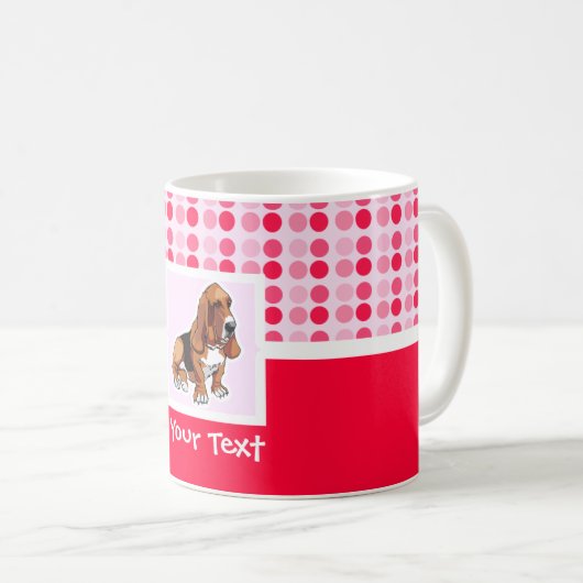Cute Basset Hound Koffiemok (Voorkant rechts)