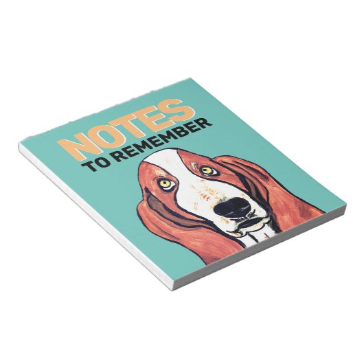 Cute Basset Hound Note Book Notitieblok (Schuin)