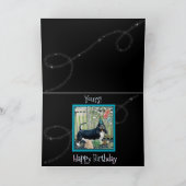 Cute Basset Hound sur la carte d'anniversaire drôl (Intérieur)