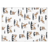 Cute Basset Hounds Tafelkleed (Voorkant (Horizontaal))