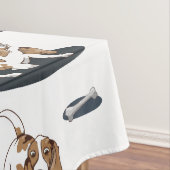 Cute Basset Hounds Tafelkleed (Voorbeeld)