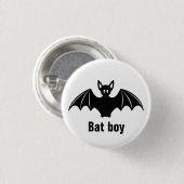 Cute bat cartoon pun grapje ronde button 3,2 cm (Voorkant /achterkant)