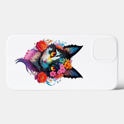 Cute BAT CAT avec fleersiPhone / coque ipad (Verso (horizontal))