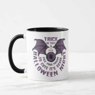 Cute Bat Halloween Mug - Tricoter ou traiter