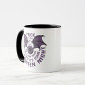 Cute Bat Halloween Mug - Tricoter ou traiter (Devant gauche)