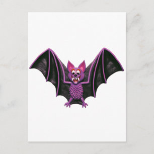 Cute Bat Halloween Party Briefkaart