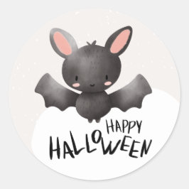 Cute Bat Halloween Ronde Sticker