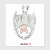 Cute Bat Hammering a Nail Sticker (Vel)